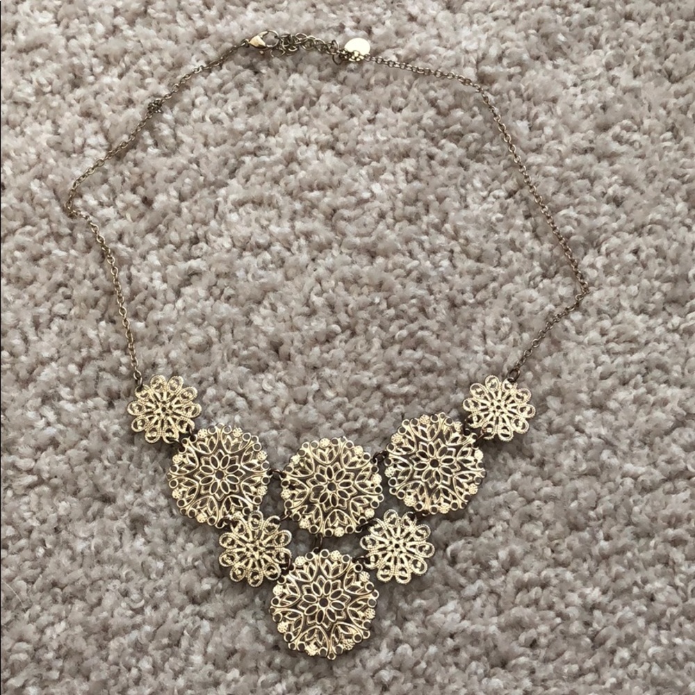 Gold statement necklace